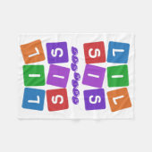 Lil Sis aangepaste naam fleece blanket Deken (Voorkant (Horizontaal))