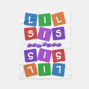 Lil Sis aangepaste naam fleece blanket Deken