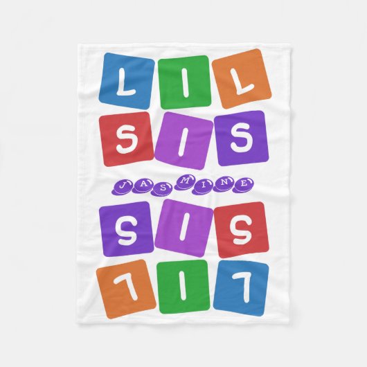 Lil Sis aangepaste naam fleece blanket Deken (Voorkant)