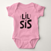 LIL SIS BABY moderne vetgedrukte pret chunky scand Romper (Voorkant)