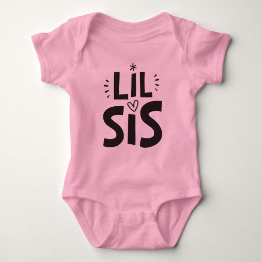 LIL SIS BABY moderne vetgedrukte pret chunky scand Romper (Voorkant)