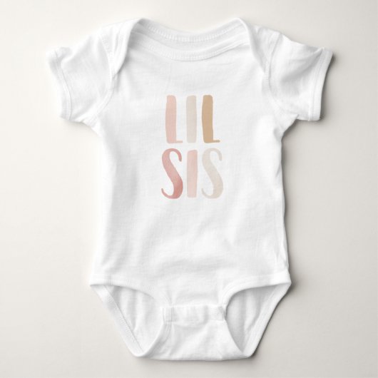 Lil Sis Baby Sister Girl Romper (Voorkant)