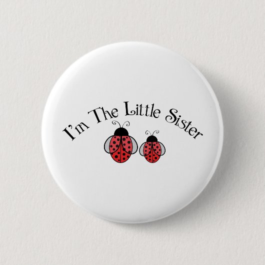 Lil Sis Ladybug Ronde Button 5,7 Cm (Voorkant)
