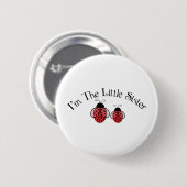 Lil Sis Ladybug Ronde Button 5,7 Cm (Voorkant /achterkant)