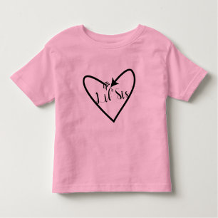 Lil' Sis Sister Kinder Script Arrow Heart Boho Kinder Shirts