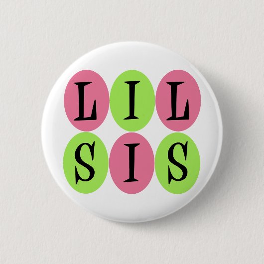 Lil Sis-toets Ronde Button 5,7 Cm (Voorkant)