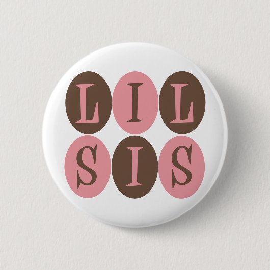 Lil Sis-toets Ronde Button 5,7 Cm (Voorkant)