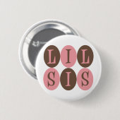 Lil Sis-toets Ronde Button 5,7 Cm (Voorkant /achterkant)