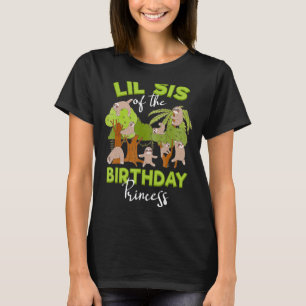 Lil Sis van de Birthday Prinses Sloth Bday Party T-shirt