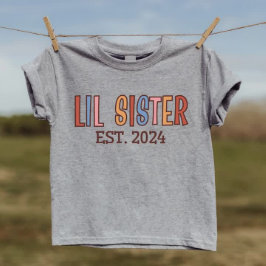 Lil Sister 2024, kleine zus zwangerschap aankondig T-shirt