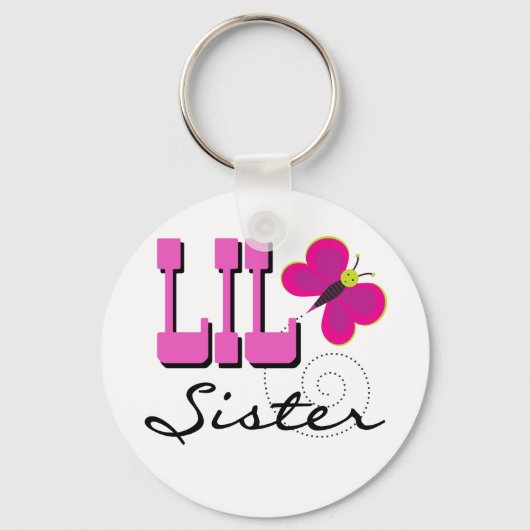 Lil Sister Butterfly T shirts en Gifts Sleutelhanger (Voorkant)