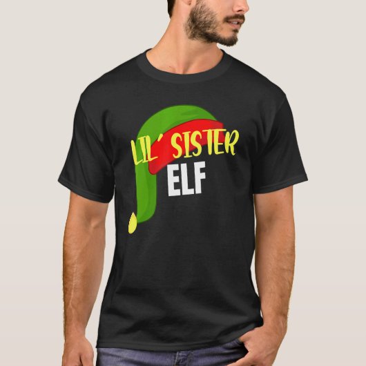 Lil Sister Elf Matching Family Group - Kerstmis T-shirt (Voorkant)
