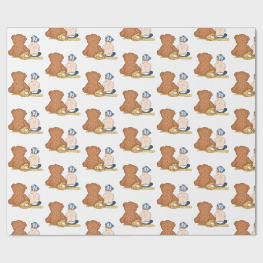 Lil' Slugger Baseball Thema Cadeaupapier (Vlak)