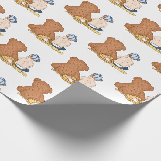 Lil' Slugger Baseball Thema Cadeaupapier (Hoek)