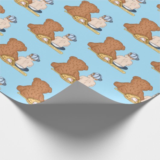 Lil' Slugger Baseball Thema Cadeaupapier (Hoek)