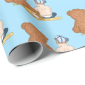 Lil' Slugger Baseball Thema Cadeaupapier (Rol Hoek)