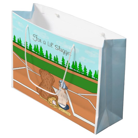 Lil' Slugger Baseball Thmed Kind Groot Cadeauzakje (Voorkant Gekanteld)