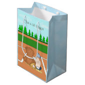 Lil' Slugger Baseball Thmed Kind Medium Cadeauzakje (Voorkant Gekanteld)