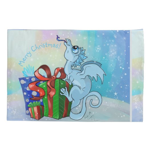 lil sneeuwdraak kussensloop (Achterkant)