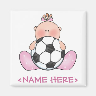 Lil Soccer Baby Girl Magneet