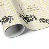 Lil Spider Halloween Baby shower Gift Wrap Cadeaupapier (Rol Hoek)