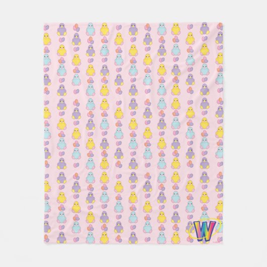 Lil Spring Chick Pattern Fleece Deken (Voorkant)