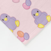 Lil Spring Chick Pattern Fleece Deken (Hoek)