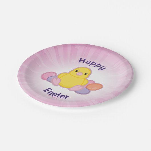 Lil Spring Chick Pattern Papieren Bordje (Gekanteld)