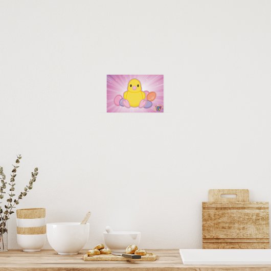 Lil Spring Chick Pattern Poster (Keuken)