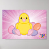 Lil Spring Chick Pattern Poster (Voorkant)