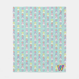 Lil Spring Corgi Pattern Fleece Deken