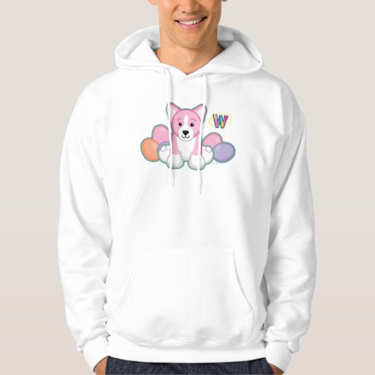 Lil Spring Corgi Pattern Hoodie (Voorkant)