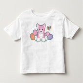 Lil Spring Corgi Pattern Kinder Shirts (Voorkant)