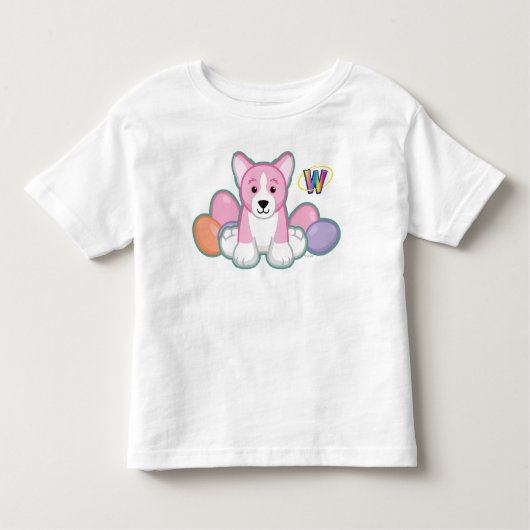 Lil Spring Corgi Pattern Kinder Shirts (Voorkant)