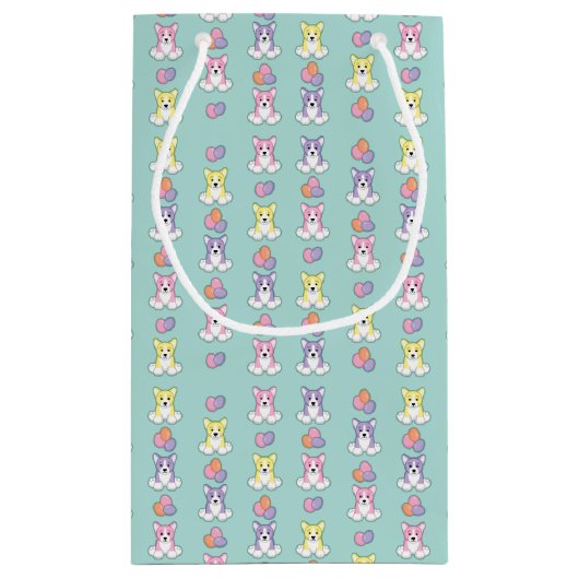 Lil Spring Corgi Pattern Klein Cadeauzakje (Achterkant)