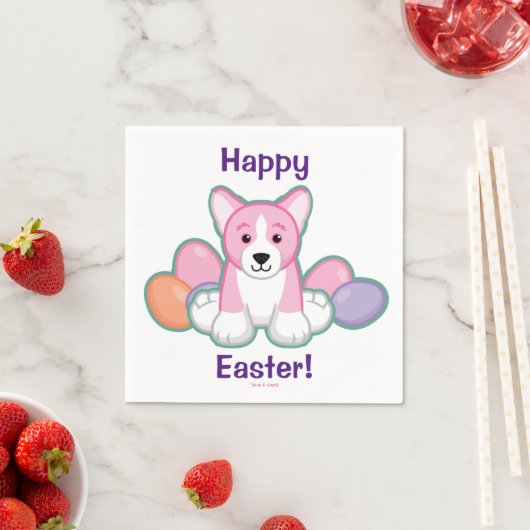 Lil Spring Corgi Pattern Servet (Insitu)