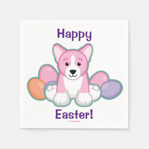 Lil Spring Corgi Pattern Servet