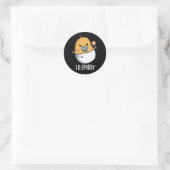 Lil-spuddy Funny Potato Pun Dark BG Ronde Sticker (Tas)