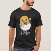 Lil-spuddy Funny Potato Pun Dark BG T-shirt (Voorkant)