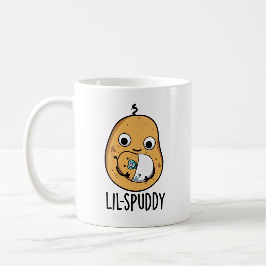 Lil Spuddy Funny Potato Pun Koffiemok (Links)