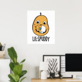 Lil Spuddy Funny Potato Pun Poster (Thuiskantoor)
