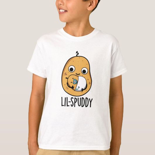 Lil Spuddy Funny Potato Pun T-shirt (Voorkant)