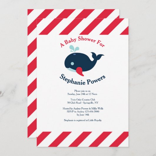 Li'l Squirt Invitation Kaart (Voorkant / Achterkant)