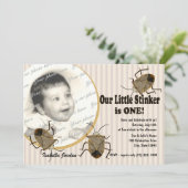 Lil Stinker 1e verjaardag Kaart (Staand voorkant)