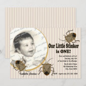 Lil Stinker 1e verjaardag Kaart (Voorkant / Achterkant)
