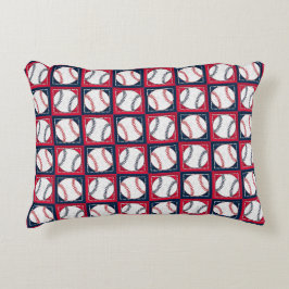 Lil Stitched Baseball-Accent Sierkussen Decoratief Kussen