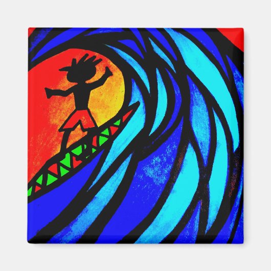 Lil Surfer Dude bij Pipeline Magneet (Voorkant)