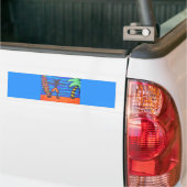 Lil Surfer guy die uit elkaar hangt Bumpersticker (Op Truck)