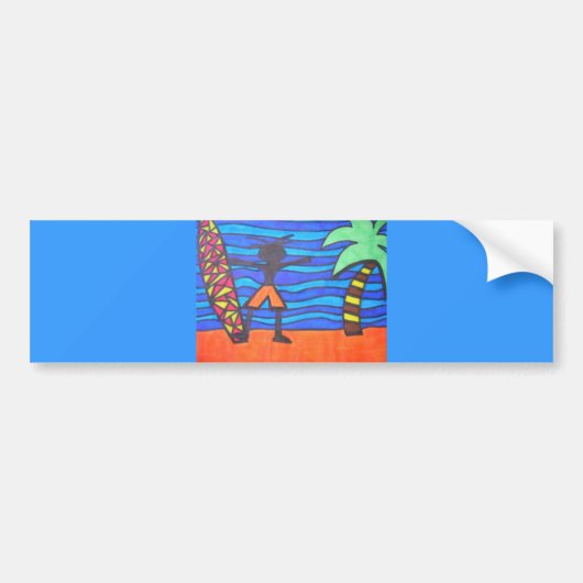 Lil Surfer guy die uit elkaar hangt Bumpersticker (Voorkant)