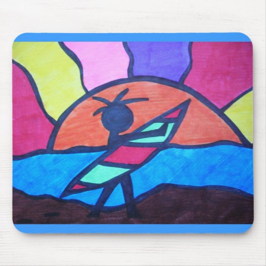 Lil' Surfer Kerel - Zon instellen Muismat (Voorkant)